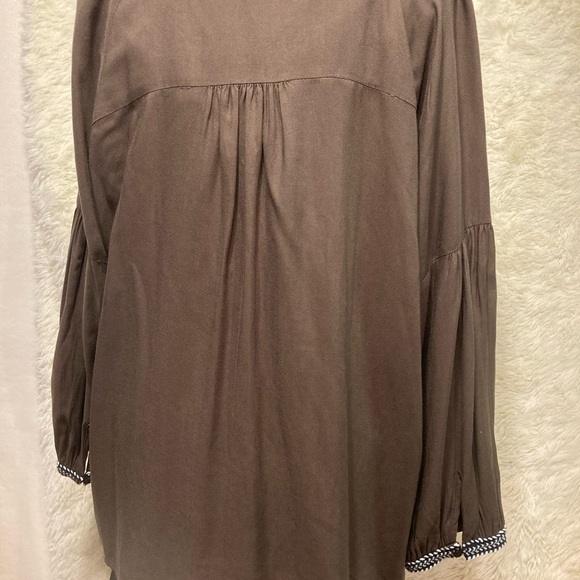 Boho embroidered JACKET COVERUP Weekend by Suzanne Betro olive black white - Picture 7 of 9